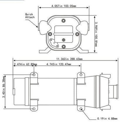 High Pressure Water Pump 45PSI for Camping Caravan Garden Caravan Boat Marine.