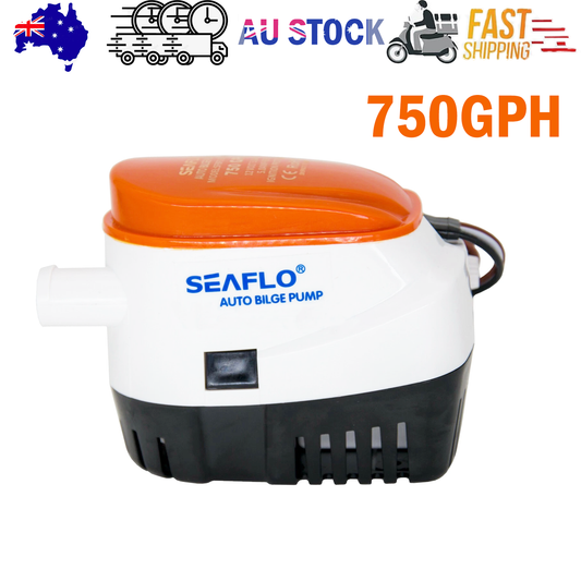 SEAFLO 12V 750GPH Automatic Bilge Pump Marine Boat Auto Submersible Pump.