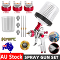 Air HVLP Spray Gun Paint Gun 600CC Gravity Feed Cup 1.4mm 1.7mm 2mm Tip AU Stock.