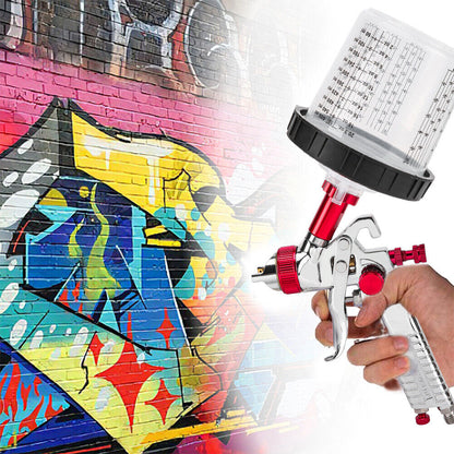 Air HVLP Spray Gun Paint Gun 600CC Gravity Feed Cup 1.4mm 1.7mm 2mm Tip AU Stock.