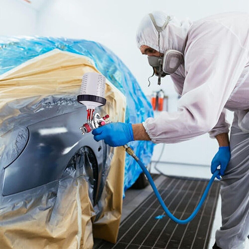 Air HVLP Spray Gun Paint Gun 600CC Gravity Feed Cup 1.4mm 1.7mm 2mm Tip AU Stock.