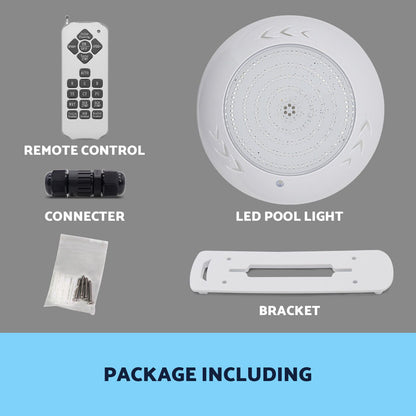 Resin Filled Swimming Pool LED Light 12V 55W RGB Remote Control Memory Function