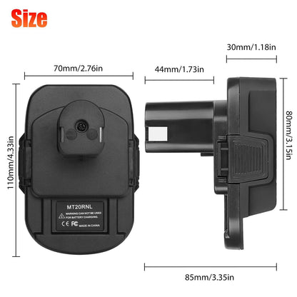 Battery Adapter MT20RNL for Makita Li-ion Batteries Convert to Ryobi 18V Tools.