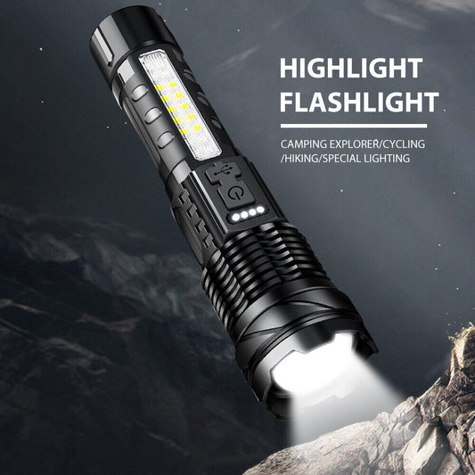 Super Bright 30W 14LED Flashlight White Laser Tactical Torch Lamp for Camping AU.