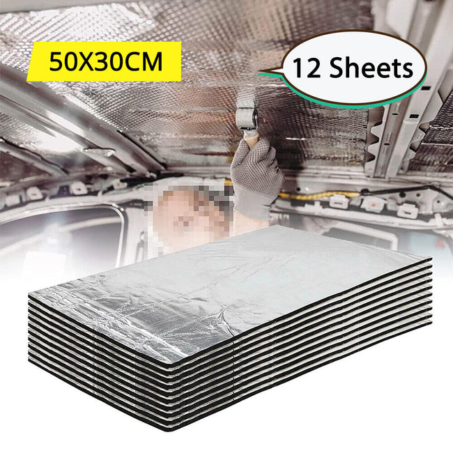 10mm Sound Deadener Insulation Heat Proof Noise Proofing Foam Car Auto Shield AU Hover Image