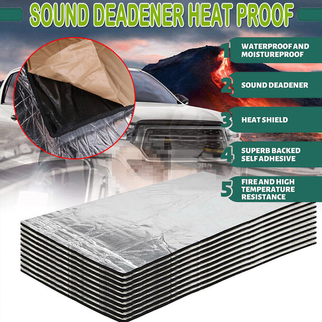 10mm Sound Deadener Insulation Heat Proof Noise Proofing Foam Car Auto Shield AU Main Image