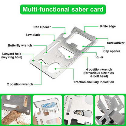 Camping Tool Emergency Survival Equipment Set Outdoor Sport Tactical Hiking Kit.
