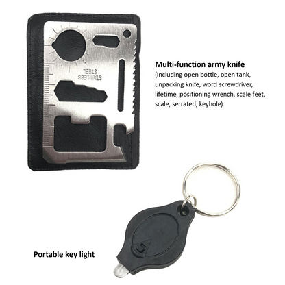 Camping Tool Emergency Survival Equipment Set Outdoor Sport Tactical Hiking Kit.