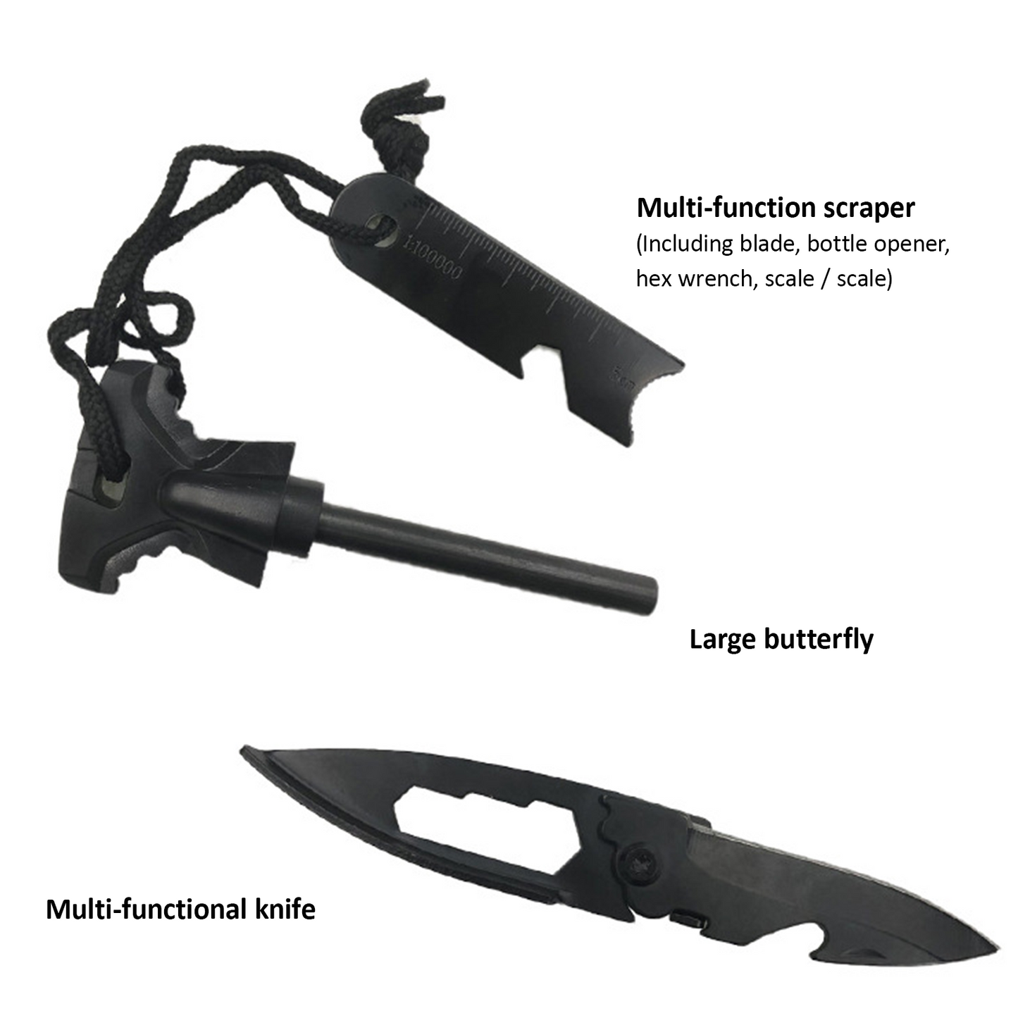Camping Tool Emergency Survival Equipment Set Outdoor Sport Tactical Hiking Kit.