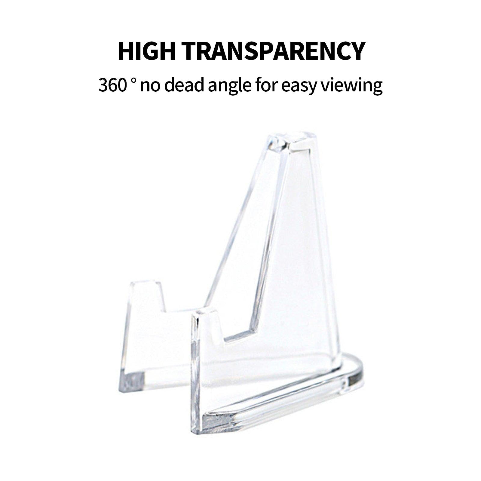 12pcs L Acrylic Clear Stand for Trading Card PSA Pokemon Card Holders Stand.
