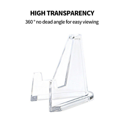 12pcs L Acrylic Clear Stand for Trading Card PSA Pokemon Card Holders Stand.