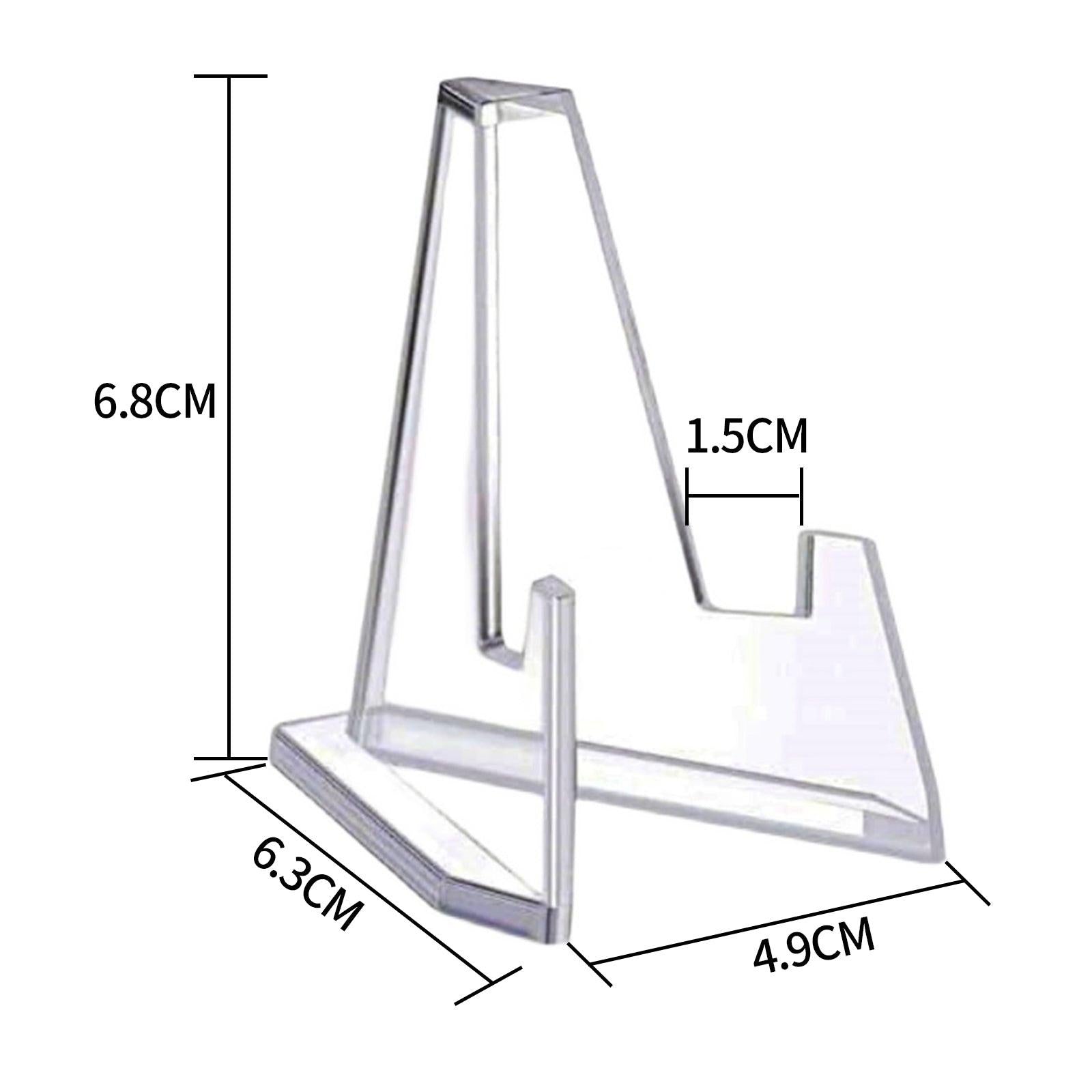 12pcs L Acrylic Clear Stand for Trading Card PSA Pokemon Card Holders Stand.