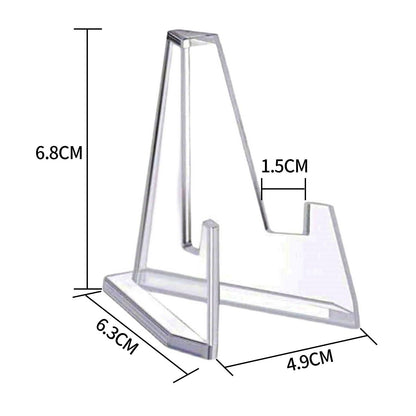 12pcs L Acrylic Clear Stand for Trading Card PSA Pokemon Card Holders Stand.