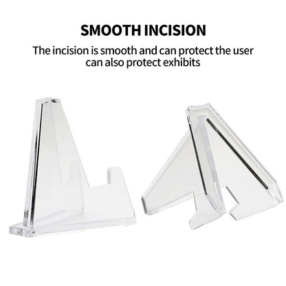 12pcs L Acrylic Clear Stand for Trading Card PSA Pokemon Card Holders Stand.