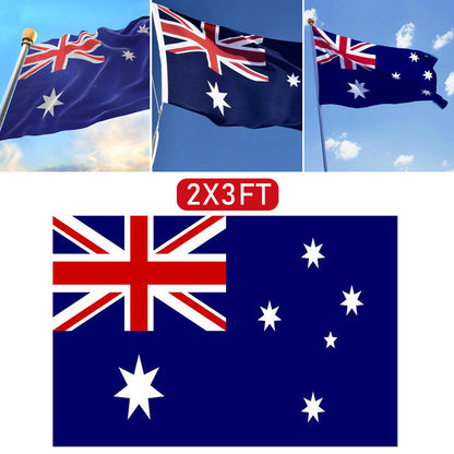 2 Pack Australian Aussie Flag Australia Day Oz AU 2x3ft 60x90cm Polyester