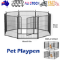 32"8 Panel Pet Dog Playpen Cage Enclosure Exercise Cat Puppy Metal Fence AU