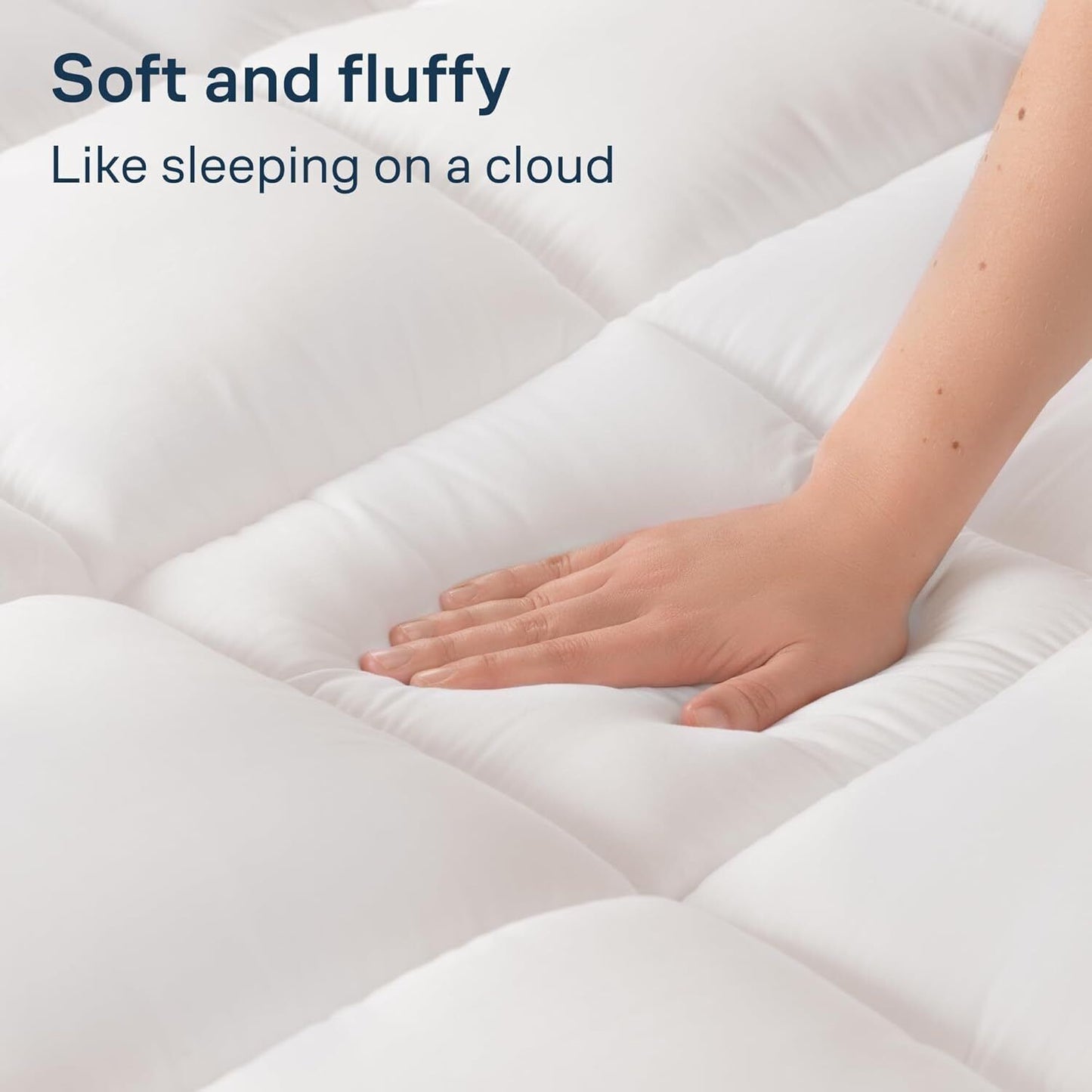 Luxury Mattress Topper Pillowtop Bedding Mat Pad Fitted Cover Underlay DOULBE