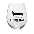 Dachshund Stemless Wine Glass.