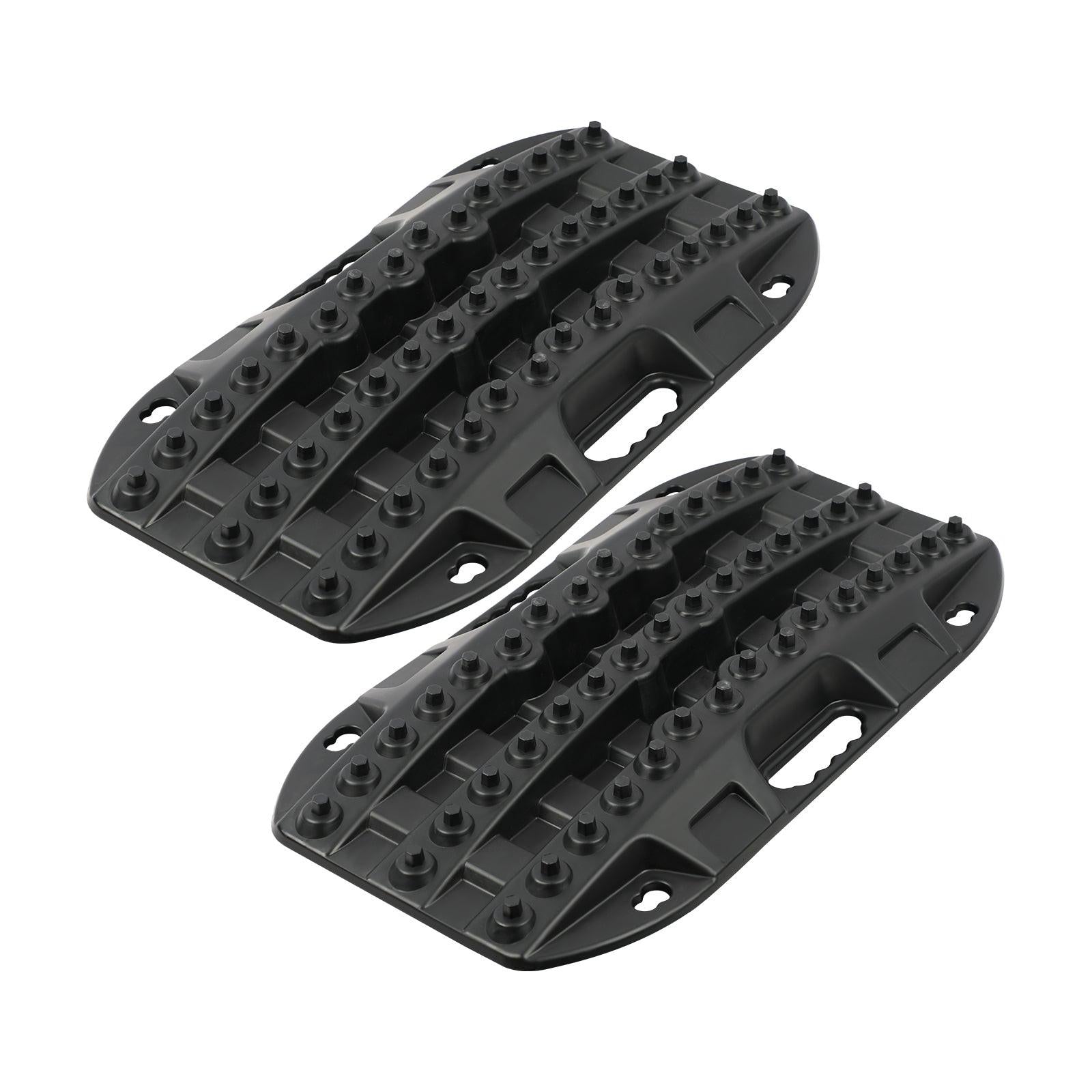 X-BULL Mini Recovery Tracks Traction Boards Sand Mud Snow 4WD 4x4 Vehicle 1 Pair Black.