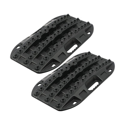 X-BULL Mini Recovery Tracks Traction Boards Sand Mud Snow 4WD 4x4 Vehicle 1 Pair Black.