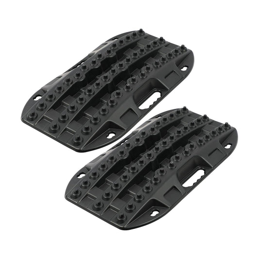 X-BULL Mini Recovery Tracks Traction Boards Sand Mud Snow 4WD 4x4 Vehicle 1 Pair Black.