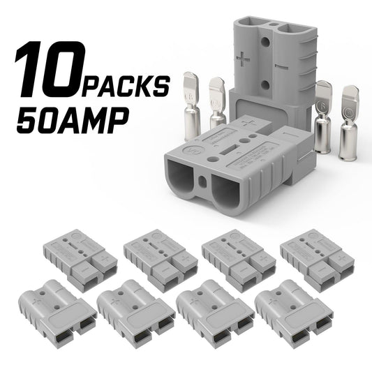 10x Anderson Plug Anderson Style Plug Connectors 50AMP 6AWG 12-24V DC Power Tool.