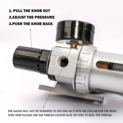 X-BULL Air Compressor Moisture Filter Water Trap Filter Regulator Mount Fitting.