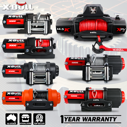 X-BULL Electric Winch 12V 3000LBS Steel Cable Wireless remote ATV UTV Boat Trailer.