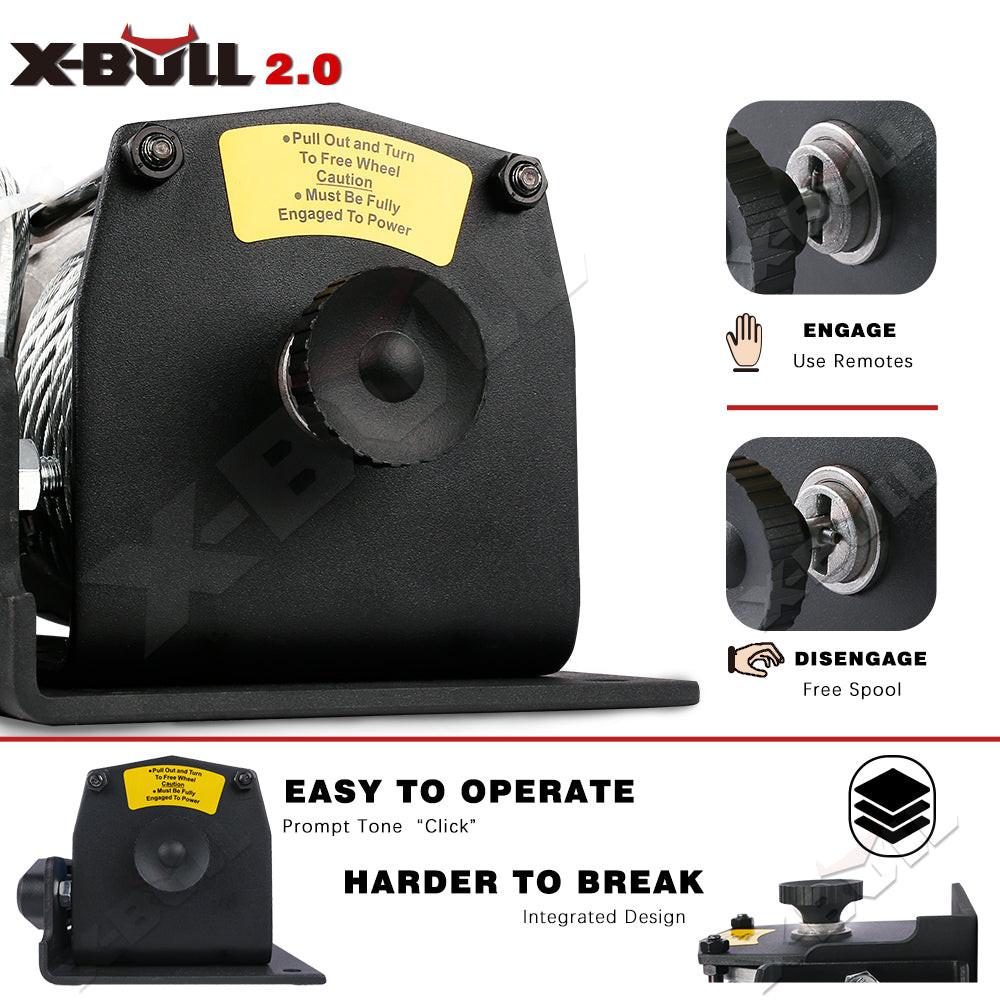 X-BULL Electric Winch 12V 3000LBS Steel Cable Wireless remote ATV UTV Boat Trailer.