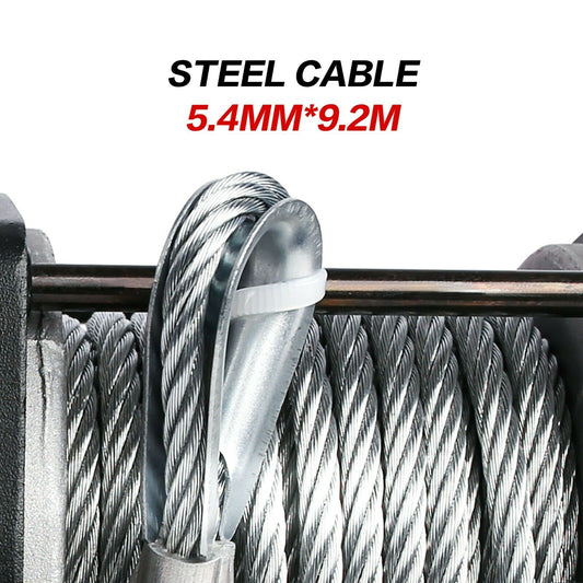 X-BULL Electric Winch 3000lbs/1360kg Wireless 12V Steel Cable ATV 4WD BOAT 4X4.