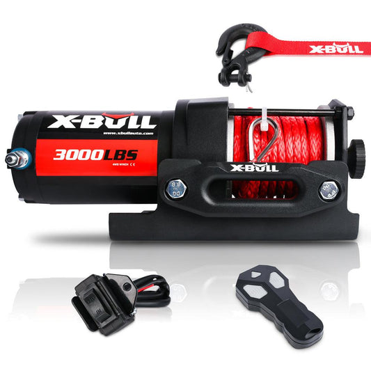 X-BULL Electric Winch 12V Wireless 3000lbs/1360kg Synthetic Rope BOAT ATV 4WD.