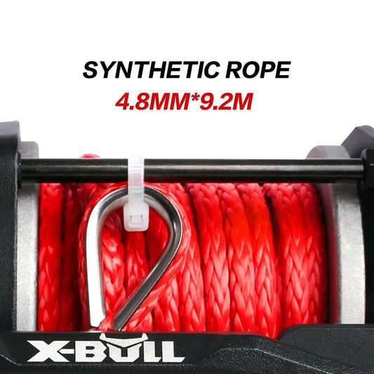 X-BULL Electric Winch 12V Wireless 3000lbs/1360kg Synthetic Rope BOAT ATV 4WD.