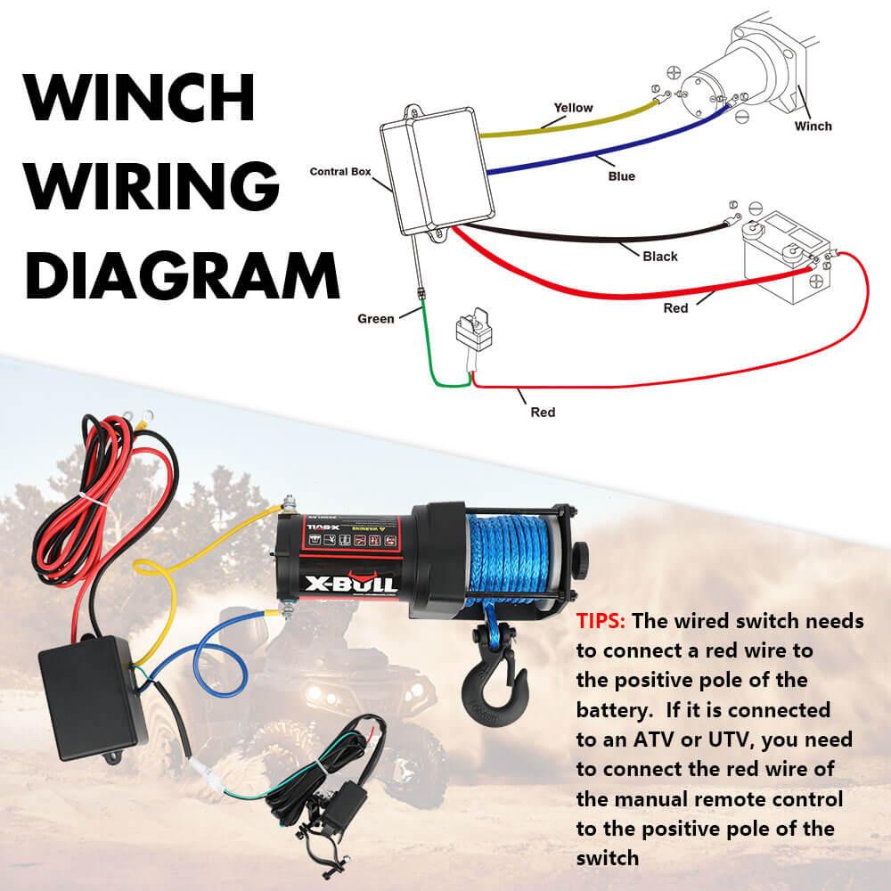 X-BULL Electric Winch 12V 3000LBS Synthetic Rope ATV UTV Boat Trailer With 2 X Wireless remote.