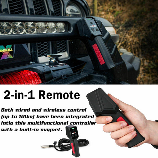 X-BULL Electric Winch 12V Synthetic Rope Wireless 14500LB Remote 4X4 4WD Boat.