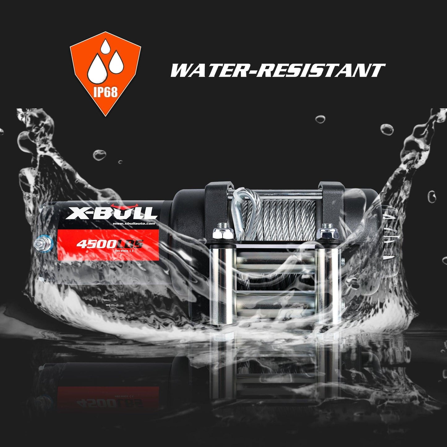 X-BULL Electric Winch 4500LBS/2041KG Steel Cable Wireless Remote Boat ATV 4WD.