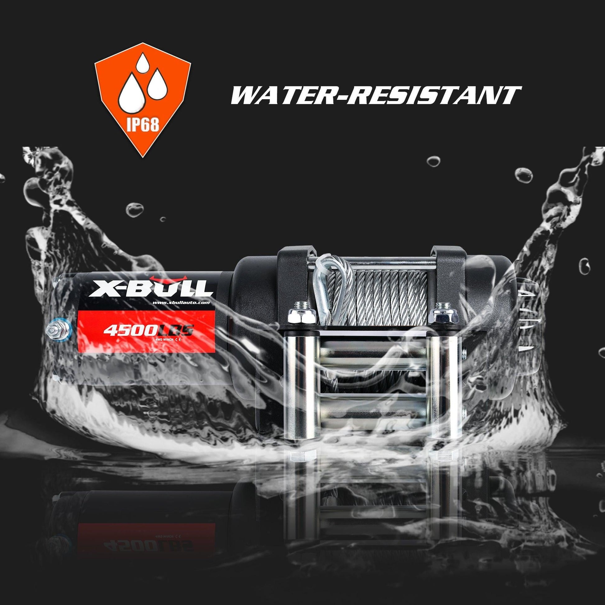 X-BULL Electric Winch 4500LBS/2041KG Steel Cable Wireless Remote Boat ATV 4WD.