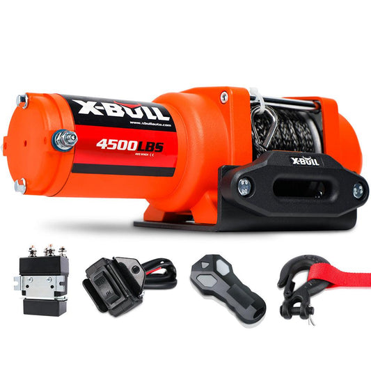 X-BULL Electric Winch 12V 4500LBS Synthetic Rope Wireless remote ATV UTV Boat Trailer.