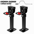 X-BULL Drop Down Legs 440MM- 560MM Trailer Steel Legs Caravan Corner 1200LBS Black.