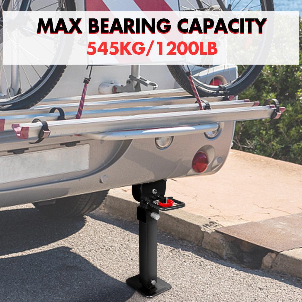X-BULL Drop Down Legs 440MM- 560MM Trailer Steel Legs Caravan Corner 1200LBS Black.