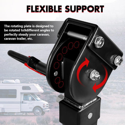 X-BULL Drop Down Legs 440MM- 560MM Trailer Steel Legs Caravan Corner 1200LBS Black.