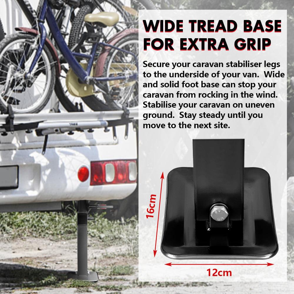 X-BULL Drop Down Legs 440MM- 560MM Trailer Steel Legs Caravan Corner 1200LBS Black.