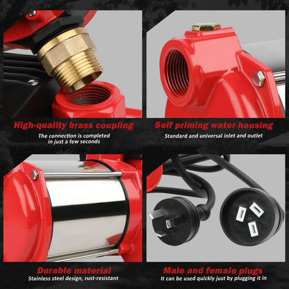 ETOSHA 2000W Garden Water Pump High Pressure 4-Stage Tank Irrigation Water Pump.