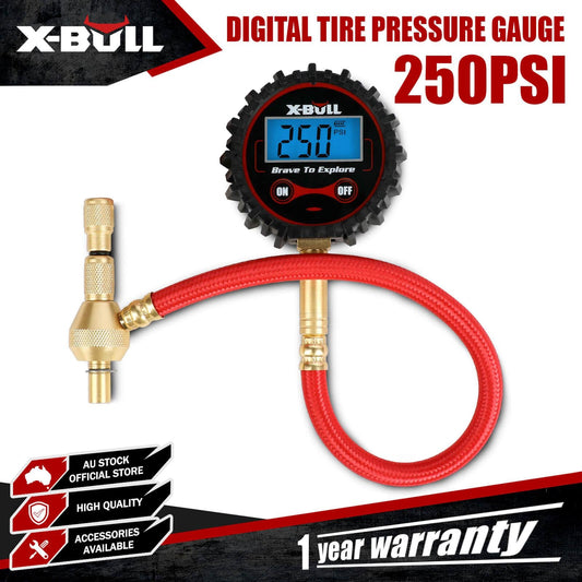 X-BULL Digital tire pressure gauge 250PSI Tyre Air Pressure Car Motorcycle LED.