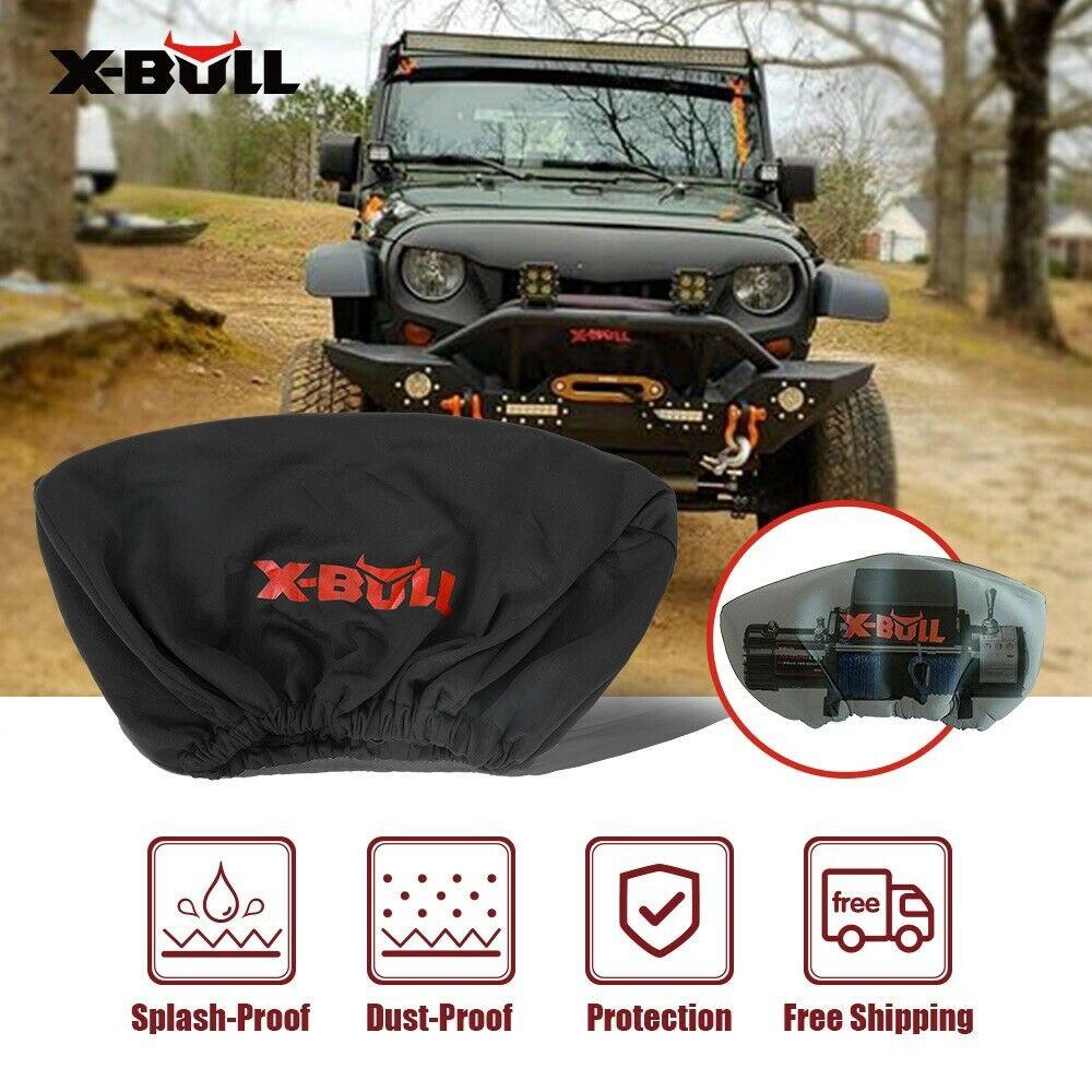 X-BULL Winch Cover Waterproof fits 8000-17000LBS Winch Dust Cover Soft 4X4.