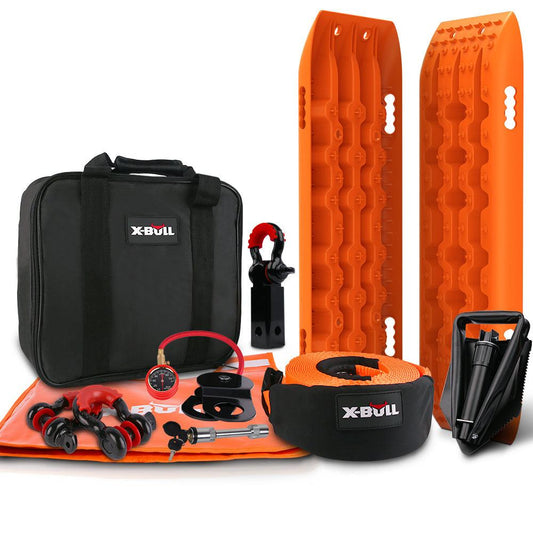 X-BULL Winch Recovery Kit Recovery tracks /Snatch Strap Off Road 4WD.