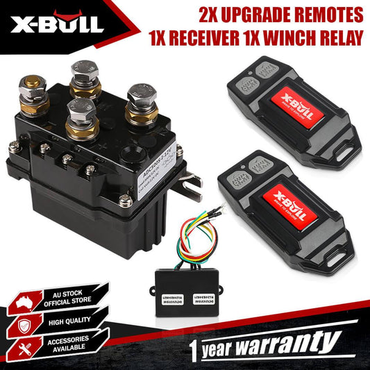 X-BULL 12V Winch Remote Control Winch Relay Solenoid Twin Handset Easy to Install.