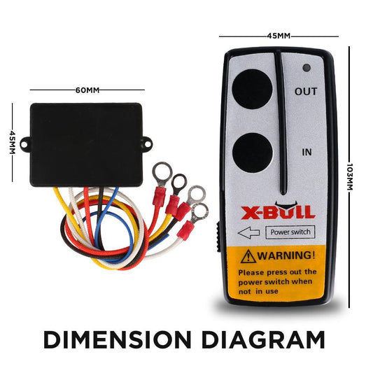 X-BULL 2x Wireless Winch Remote Control 12 Volt 150ft Handset Switch 4wd.