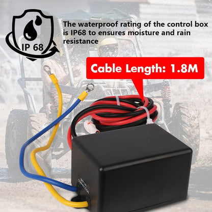 ZESUPER 4500lb Electric Winch 12V Synthetic Rope Boat Winch ATV Winch Kit Boat Winch UTV 4WD Wireless RemoteX2 Black.
