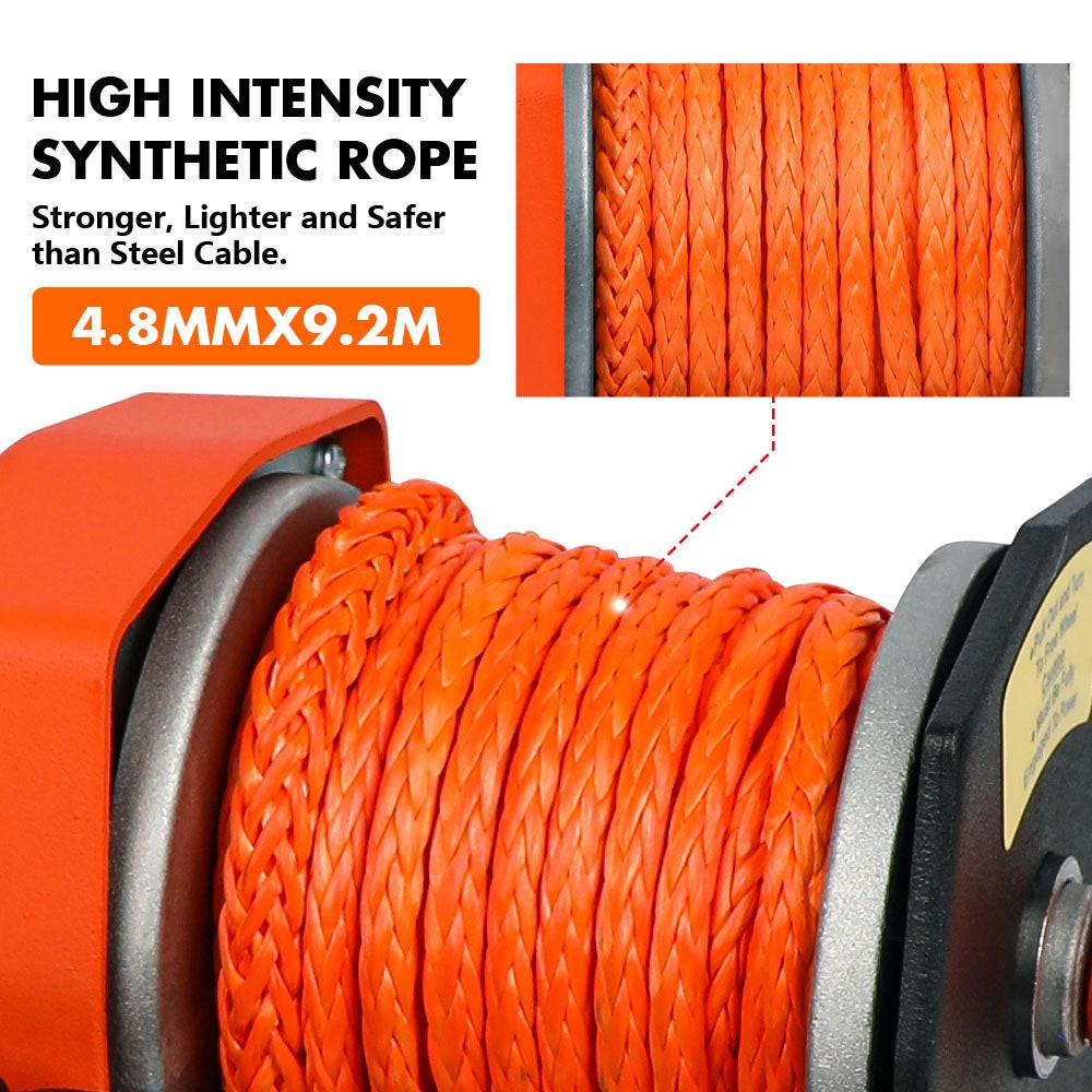 ZESUPER 12V Electric Winch 2500lbs Synthetic Rope Wireless Remote ATV UTV BOAT.