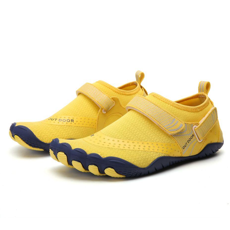 Women Water Shoes Barefoot Quick Dry Aqua Sports Shoes - Yellow Size EU38 = US5.